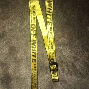 OFF WHITE YELLOW INDUSTRIAL BELT
